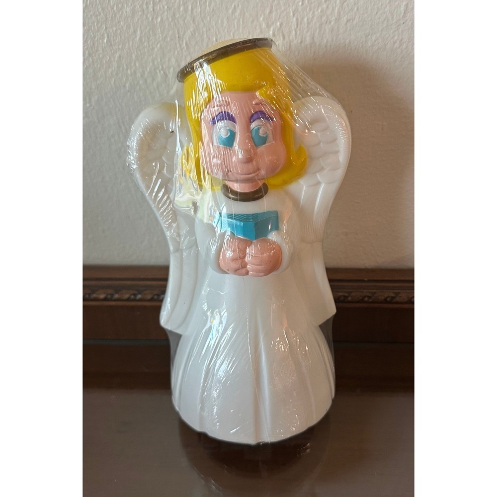 Vintage General‎ Foam Plastics Angel Light Topper Blow Mold Christmas Decor 9in